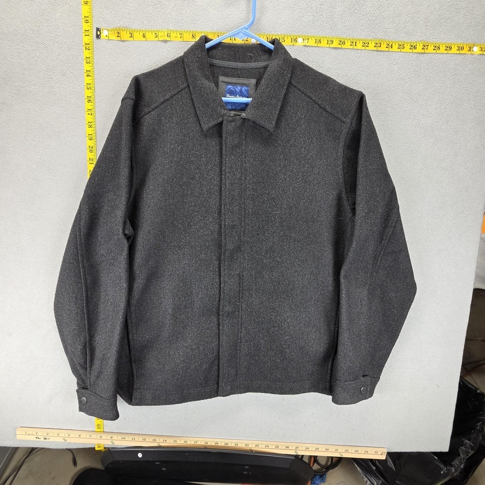 Tommy‎ Bahama Jacket Mens XL Gray Silverwood Lake Bomber Full Zip Fleece